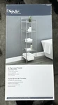 Style Selections 1599745 5-TIER Linen Tower Satin Nickel Finish New. Fixed Price $45.00.