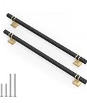 Lepatape Pack 10 Inch (256MM) Black And Gold Pulls Kitchen Cabinet.... Fixed Price $49.95.