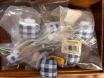 8 New Brainerd Blue Plaid Ceramic Cabinet Door Knobs Free Shipping. Fixed Price $15.95.