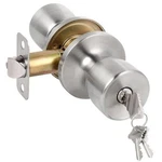Door With Lock And Key, Keyed Knob, 1 Pack Satin Nickel Entry. Fixed Price $14.16.