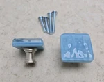 Pack Sietto Glacier 1-1/4" Square Cabinet Knob K-215-SN New. Fixed Price $35.99.