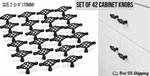 42 Pcs Door Knobs Hardware Cabinet Handles Cupboard Drawer Kitchen Pulls. Fixed Price $26.50.