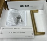 Kohler Components 5" Handle Cabinet Pull 25496-2MB Vibrant Brushed Moderne Brass. Fixed Price $26.99.