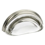 Cosmas Satin Nickel With Clear Glass Cabinet Cup Pull #6585SN-C. Fixed Price $9.89.