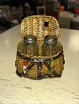 Rivers Edge Products Fishing Creel Salt & Pepper Set Design New Box. Fixed Price $12.00.