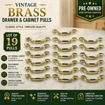 Lot Of Vintage Brass Drawer Cabinet Pulls 3" 1994KBC Handles 4.5" Long 5736. Fixed Price $29.99.