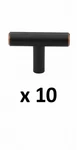 10 Pack Gliderite 2" Long Solid Bar T-knob Oil Rubbed Bronze 5002-T-ORB-1. Fixed Price $20.00.