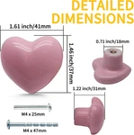 6 Pcs Ceramic Cabinet Knobs Heart Shape Dresser Pulls Handles Cute Kitch. Fixed Price $21.30.