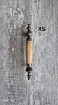 Amerock Allison Cabinet Drawer Pull Antique Brass W/ Oak 3" Centers Lot Of 5 Nos. Fixed Price $19.99.