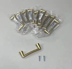 Berenson 10 Pack Domestic Bliss Pull Handle Modern Brushed Gold 96MM. Fixed Price $30.00.