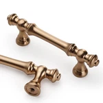 10 Pack 3" Champagne Bronze Kitchen Cabinet Handles, Brushed Brass Pulls. Fixed Price $49.45.