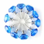 10 Pcs Glass Clear Door Cabinet Drawer Knobs Handles Pulls Diamond Crystal Blue. Fixed Price $11.99.