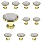 Pack Of 10 P50162-PBW-C Polished Brass 1/4" Cabinet Knob White Center Liberty. Fixed Price $29.67.