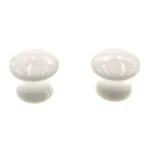 Amerock BP724-30 White Porcelain 1" Mushroom Cabinet Knob Pulls, Set Of. Fixed Price $5.14.