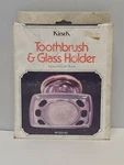 Vintage Kirsch Toothbrush & Glass Holder Concord Light Brass. Fixed Price $20.00.