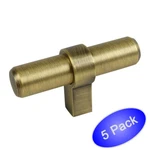 *5 Pack* Cosmas Cabinet Hardware Brushed Antique Brass Euro Style Knob #181BAB. Fixed Price $12.65.