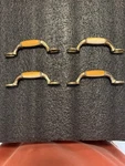 Vtg Beige/cream Brass Porcelain Pulls Drawer Cabinet Handle Kitchen Lot Of 4. Fixed Price $8.50.