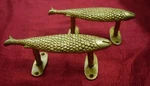 Nautical Fish Shape Pair Door Pull Handle Brass Wardrobe Decor VR189. Fixed Price $153.00.