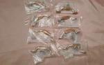 Allen & Roth Hardware 8 Cabinet Handles Drawer Pulls Gold W/wood Style. Fixed Price $22.00.