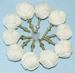 Nautical Twisted Nylon White Rope Door Knobs Pull Push Handle 10 Piece. Fixed Price $44.00.