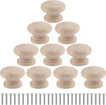Uenhoy 30 Pcs Round Wooden Cabinet Knobs 1-1/8" (28MM) Unfinished Pulls. Fixed Price $13.23.