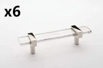 6 X Sietto Adjustable 5.5" Clear Glass Bar Polished Nickel Base P-1900-5.5-PN Ca. Fixed Price $120.11.