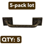 Nos 5-PACK Lot Amerock Euro Stone Handle Cabinet Pull Weathered Brass 3-3/4" Cc. Fixed Price $29.23.