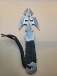 Tactical Throwing Knife- Cross Blade Design, Paracord Grip, W/sheath Medieval. Fixed Price $29.47.