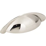 Jeffrey Alexander 8233NI 3" C-c Polished Nickel Lyon Cabinet Cup Pull. Fixed Price $8.30.