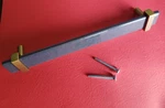 Sietto P-1902-9-SB Adjustable Center 9"-L Handle Pull Slate Gray Glass. Fixed Price $10.37.