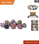Vintage Inspired 10-PACK Ceramic Pull Knobs Perfect For Kitchen & Wardrobe. Fixed Price $21.59.