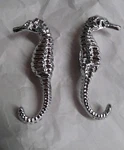 Cabinet Hardware Knob Ocean Beach Polished Chrome Seahorse Left Right Facing. Fixed Price $5.95.
