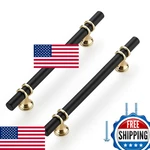Ravinte 5-PACK Matte Black & Gold 7.38" Cabinet Pulls Handles Kitchen. Fixed Price $43.12.