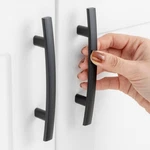 Askano 30-PACK 3" Hole Curved Matte Black Cabinet Pulls Handles Hardware. Fixed Price $81.94.