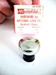 Vintage Nos 11/16" Chrome Drawer Knobs Blk. Bases Cabinet Pull National Lock. Fixed Price $8.00.