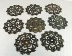 Vintage Ornate Round Backplate Filigree Victorian Cabinet Drawer Hardware Japan. Fixed Price $23.99.