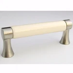 Lot Of (10) Satin Nickel Liberty PBF455Y-BSK Bisque Ceramic Cabinet Pulls 3". Fixed Price $22.99.