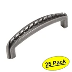 *25 Pack* Cosmas Cabinet Hardware Weathered Nickel Rope Handle Pulls #228-3WN. Fixed Price $40.98.