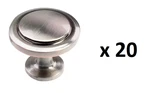 *2 10-PACKS* South Main 1-1/4 In. Satin Nickel Round Cabinet Knob (SH3055-SN-10). Fixed Price $29.99.