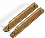 Goo-ki Cabinet Pulls Backplate/spacer Antique Brass Drawer Handles 7.5" Nob. Fixed Price $13.00.