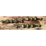Set Of 3 Vintage Solid Aged Brass Drawer Pulls 2.25" Hole Spacing Made Canada. Fixed Price $21.00.