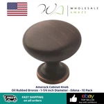 Amerock Cabinet Knob Oil Rubbed Bronze 1-1/4 Inch Diameter Edona 10 Pack. Fixed Price $19.99.