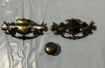 Brass Plated Dresser Drawer Pulls BPC23877-3/4 2-1/2" W/ Bolts X & (1) Knob. Fixed Price $10.00.