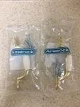Amerock Allison Cabinet Pull 3 In. White/polished Brass 2 Pk. Fixed Price $10.45.