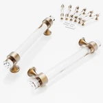 5" Handles Kitchen Cabinets Drawer 6 Pack, Champagne Bronze Crystal Pull. Fixed Price $64.35.