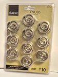 Chapter Round Swirl Cabinet/drawer Knobs, Satin Nickel #2000167 -set Of 10 New. Fixed Price $16.98.