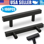 2"-10" Black Kitchen Cabinet Pulls Stainless Steel Drawer Bar Knob Handles Lot. Fixed Price $89.09.