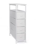 Narrow Dresser For Bedroom, Fabric Tall & Chests Of Drawers With 4 Dr.... Fixed Price $71.64.