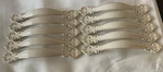 Cabinet Hardware Handle Pull 10-PACK Ivory White With Gold Edge. Fixed Price $29.99.