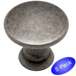 *5 Pack* Cosmas Cabinet Hardware Weathered Nickel Round Knobs #4545WN. Fixed Price $5.45.